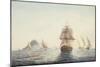 Gibraltar: H.M.S. "Sirius" Sailing Off-John Thomas Serres-Mounted Giclee Print