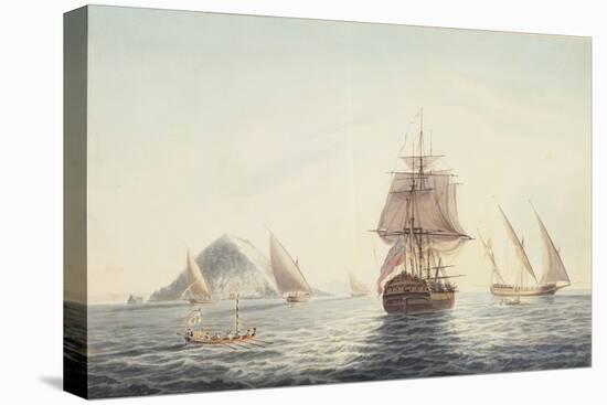 Gibraltar: H.M.S. "Sirius" Sailing Off-John Thomas Serres-Stretched Canvas