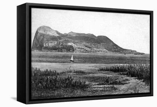 Gibraltar Rock from Campo, Early 20th Century-VB Cumbo-Framed Stretched Canvas
