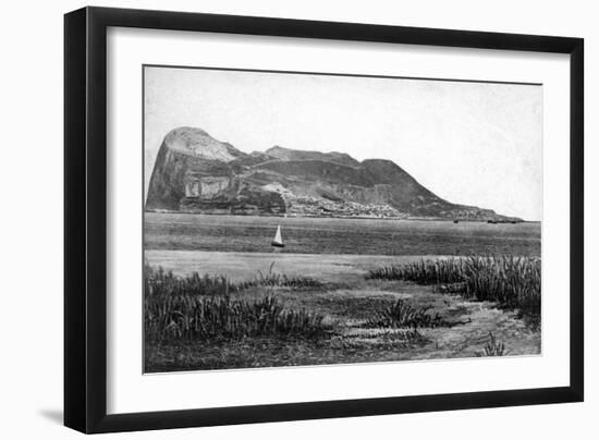 Gibraltar Rock from Campo, Early 20th Century-VB Cumbo-Framed Giclee Print