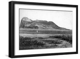 Gibraltar Rock from Campo, Early 20th Century-VB Cumbo-Framed Giclee Print