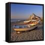 Gibraltar Viewed Along Beach, La Linea, Andalucia, Spain, Mediterranean, Europe-Stuart Black-Framed Stretched Canvas