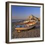 Gibraltar Viewed Along Beach, La Linea, Andalucia, Spain, Mediterranean, Europe-Stuart Black-Framed Photographic Print