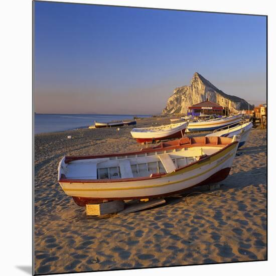 Gibraltar Viewed Along Beach, La Linea, Andalucia, Spain, Mediterranean, Europe-Stuart Black-Mounted Photographic Print