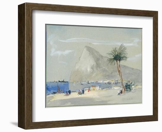 Gibraltar (W/C on Paper)-Hercules Brabazon Brabazon-Framed Giclee Print