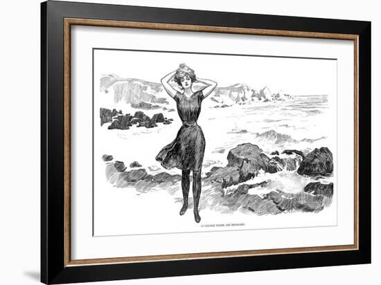 Gibson: Bather, 1902-Charles Dana Gibson-Framed Giclee Print