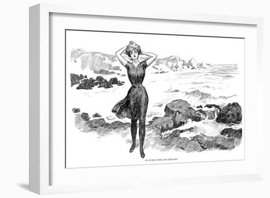 Gibson: Bather, 1902-Charles Dana Gibson-Framed Giclee Print