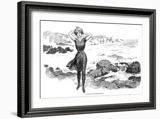 Gibson: Bather, 1902-Charles Dana Gibson-Framed Giclee Print