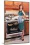 Gibson, Cooking Ovens Housewife Housewives Kitchens Appliances Woman Women in Kitchens, USA, 1950-null-Mounted Giclee Print