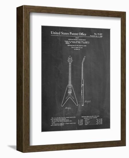 Gibson Flying V Guitar-Cole Borders-Framed Art Print