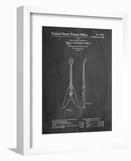 Gibson Flying V Guitar-Cole Borders-Framed Art Print