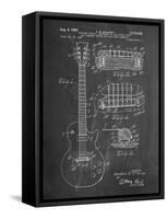 Gibson Les Paul Guitar Patent-Cole Borders-Framed Stretched Canvas