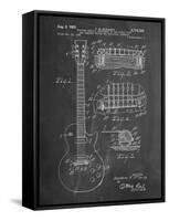 Gibson Les Paul Guitar Patent-Cole Borders-Framed Stretched Canvas