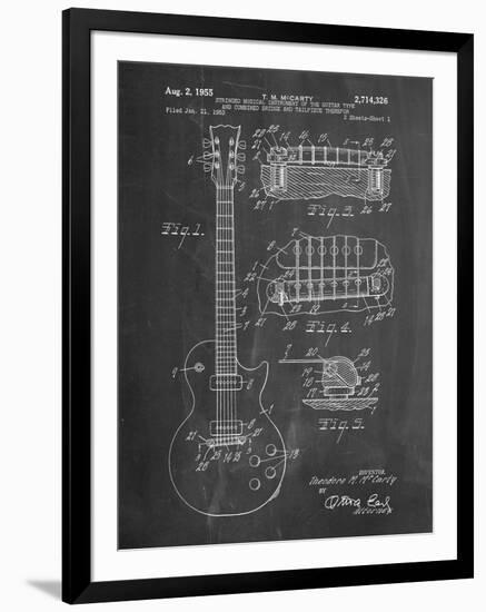 Gibson Les Paul Guitar Patent-Cole Borders-Framed Art Print