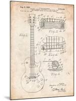 Gibson Les Paul Guitar Patent-Cole Borders-Mounted Art Print