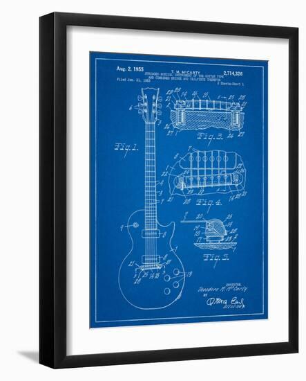 Gibson Les Paul Guitar Patent-Cole Borders-Framed Art Print