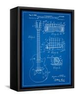 Gibson Les Paul Guitar Patent-Cole Borders-Framed Stretched Canvas