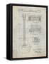 Gibson Les Paul Guitar Patent-Cole Borders-Framed Stretched Canvas