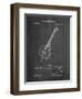 Gibson Mandolin Bridge Patent-Cole Borders-Framed Art Print