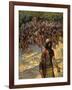 'Gideon asks for bread for men of Succoth' - Bible-James Jacques Joseph Tissot-Framed Giclee Print