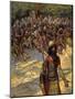 'Gideon asks for bread for men of Succoth' - Bible-James Jacques Joseph Tissot-Mounted Giclee Print