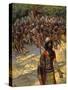 'Gideon asks for bread for men of Succoth' - Bible-James Jacques Joseph Tissot-Stretched Canvas