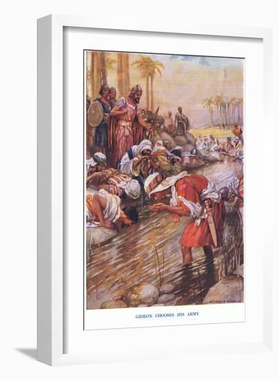 Gideon Chooses His Army-Arthur A. Dixon-Framed Giclee Print