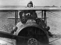 First Lt. Eddie Rickenbacker, 94th Aero Squadron, American Ace, Standing Up in Cockpit, WWI-Gideon J^ Eikleberry-Stretched Canvas