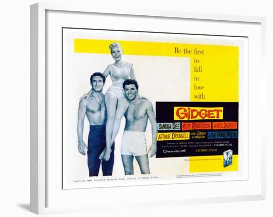 Gidget, Cliff Robertson, Sandra Dee, James Darren, 1959-null-Framed Photo