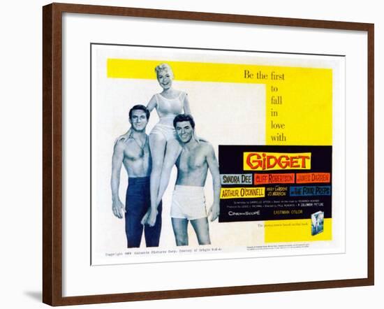 Gidget, Cliff Robertson, Sandra Dee, James Darren, 1959-null-Framed Photo