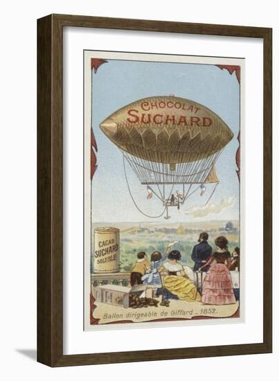 Giffard's Dirigible Airship, 1852-null-Framed Giclee Print