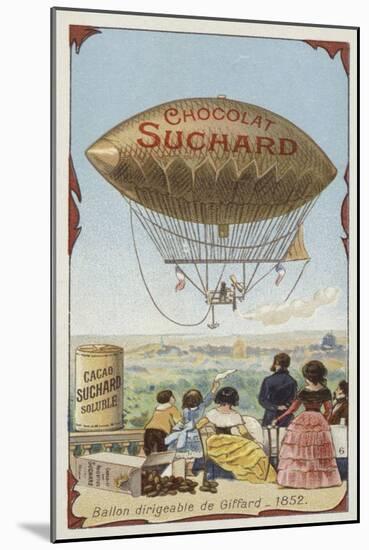 Giffard's Dirigible Airship, 1852-null-Mounted Giclee Print