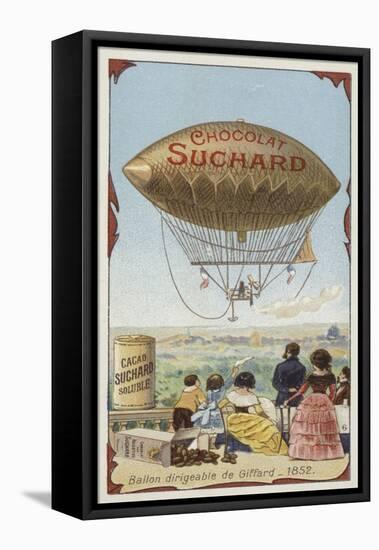 Giffard's Dirigible Airship, 1852-null-Framed Stretched Canvas