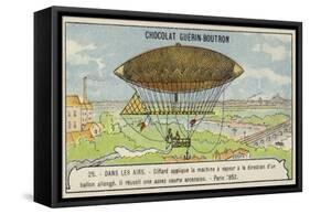 Giffard's Steam-Powered Airship, Paris, 1852-null-Framed Stretched Canvas