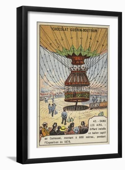 Giffard's Tethered Balloon at the Exposition Universelle, Paris, 1878-null-Framed Giclee Print