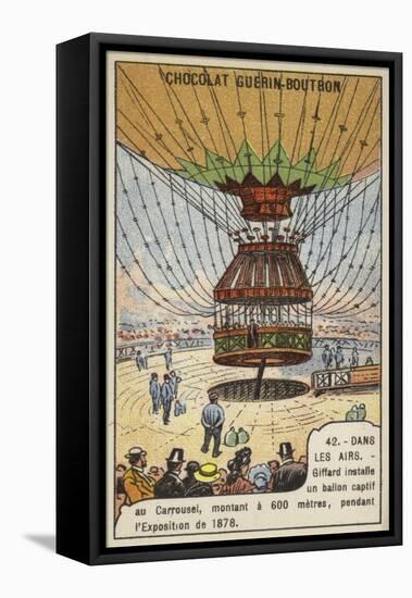 Giffard's Tethered Balloon at the Exposition Universelle, Paris, 1878-null-Framed Stretched Canvas