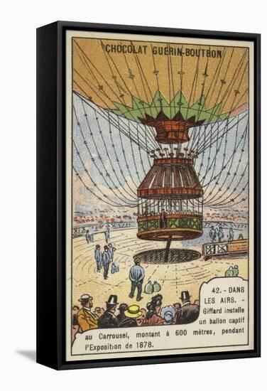 Giffard's Tethered Balloon at the Exposition Universelle, Paris, 1878-null-Framed Stretched Canvas