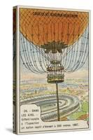 Giffard's Tethered Balloon at the International Exposition, Paris, 1867-null-Stretched Canvas