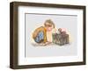 Gift - Alfie Illustrated Print-Shirley Hughes-Framed Art Print