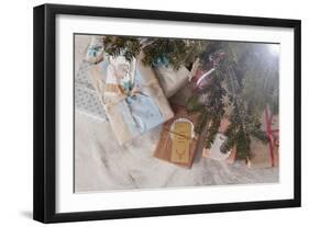 Gift Boxes under Christmas Tree, Munich, Bavaria, Germany-Dario Secen-Framed Photographic Print