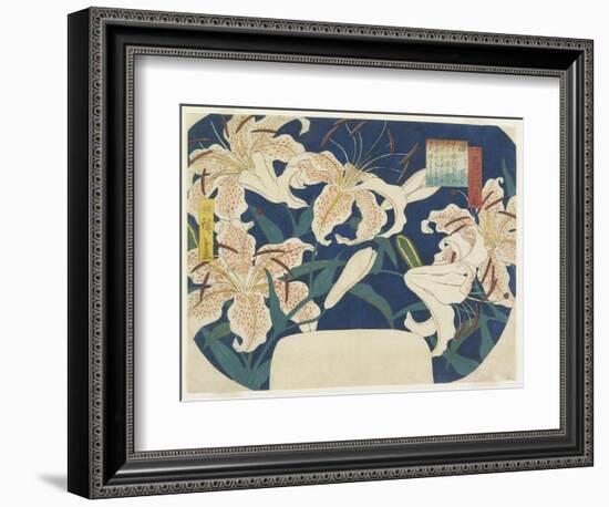 Gift: Spotted Lilies, C. 1844-Utagawa Hiroshige-Framed Giclee Print