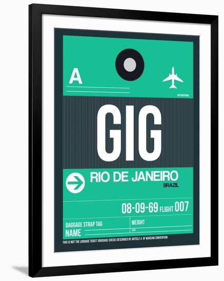 GIG Rio De Janeiro Luggage Tag 1-NaxArt-Framed Art Print