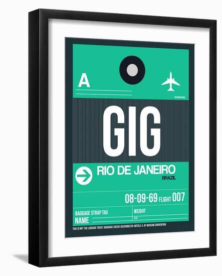 GIG Rio De Janeiro Luggage Tag 1-NaxArt-Framed Art Print