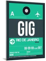 GIG Rio De Janeiro Luggage Tag 1-NaxArt-Mounted Art Print