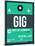 GIG Rio De Janeiro Luggage Tag 1-NaxArt-Mounted Art Print