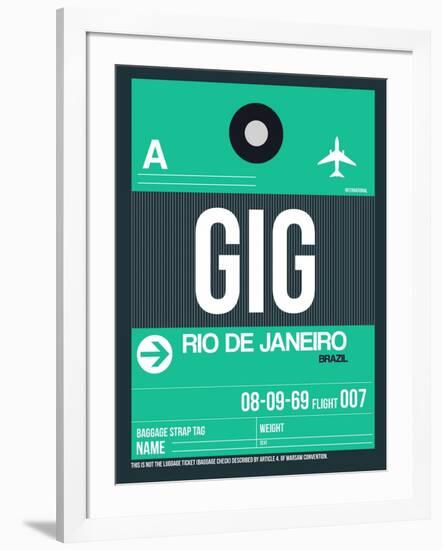 GIG Rio De Janeiro Luggage Tag 1-NaxArt-Framed Art Print