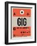 GIG Rio De Janeiro Luggage Tag 2-NaxArt-Framed Art Print