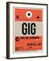 GIG Rio De Janeiro Luggage Tag 2-NaxArt-Framed Art Print