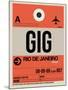 GIG Rio De Janeiro Luggage Tag 2-NaxArt-Mounted Art Print