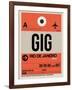 GIG Rio De Janeiro Luggage Tag 2-NaxArt-Framed Art Print